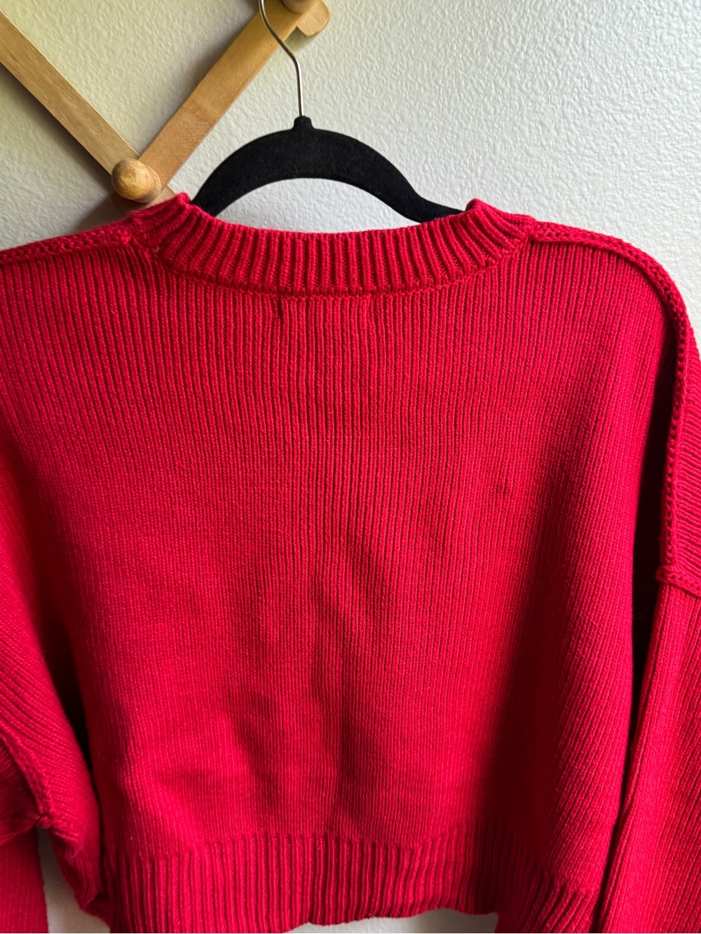 CJLA Red Cropped Crewneck Sweater - Women - Picture 5 of 8